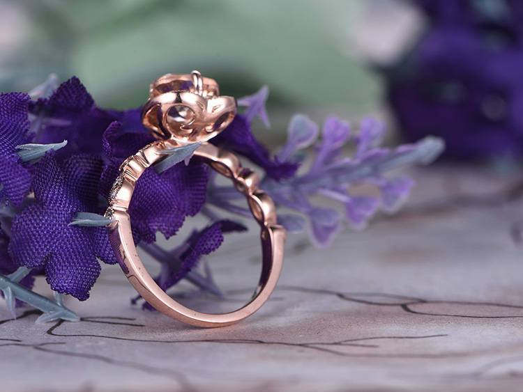 Purple sales morganite ring