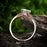 1 Carat Round Cut Blue Moonstone Split Shank Engagement Ring in Rose Gold