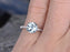 1.25 Carat Classic Round Cut Aquamarine and Diamond Engagement Ring in White Gold