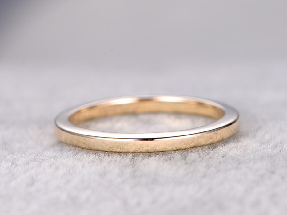2mm plain Gold Wedding Ring Band in Rose Gold