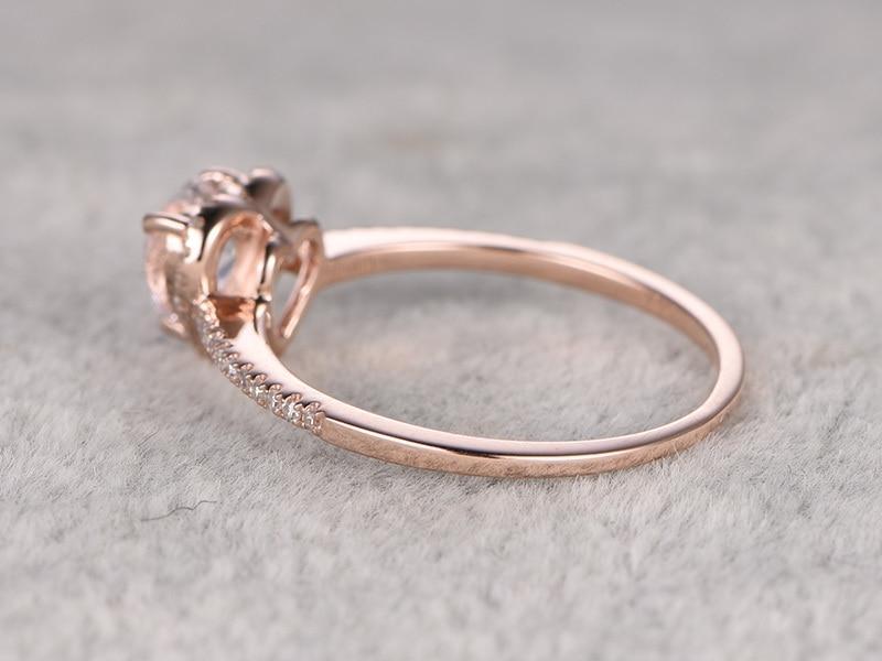 Perfect Heart Shape 1.50 Carat Morganite and Diamond Engagement Ring in Rose Gold