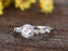 1.50 Carat Round Cut Moissanite and Diamond Engagement Ring for Her in White Gold