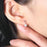 2 Carat Princess Cut Moissanite Drop Stud Earrings in White Gold