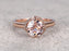 Flower Shaped 1.25 Carat Round Cut Solitaire Morganite Engagement Ring in Rose Gold