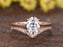 1.25 Carat Oval Cut Moissanite and Diamond Wedding Set in Rose Gold