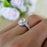 Final Sale: 1 Carat Oval Halo Gatsby Engagement Ring in White Gold over Sterling Silver