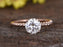 1 Carat Round Cut Moissanite Solitaire Engagement Ring in Rose Gold