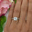 2 Carat Princess Cut Halo Engagement Ring in White Gold over Sterling Silver