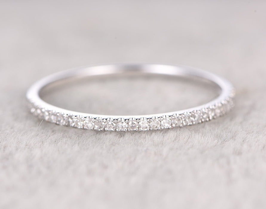 .25 Carat Semi Eternity Wedding Ring Band for Women in White Gold