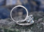 Antique 1.50 Carat Round Cut Aquamarine and Diamond Bridal Set in White Gold