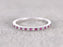 .25 Carat Round Cut Ruby and Diamond Wedding Ring Band in White Gold