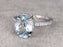 Antique 1.25 Carat Oval Cut Aquamarine and Diamond Engagement Ring in White Gold
