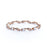 5 Stone Spiral Design Diamond Stacking Wedding Ring Band in Rose Gold