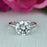 3 Carat Round Cut Four Prongs Solitaire Engagement Ring in White Gold Over Sterling Silve