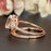 Flawless 1.50 Carat Emerald Cut Peach Morganite and Diamond Wedding Ring Set in Rose Gold Hand Made
