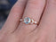 Antique Flower Design 1.25 Carat Round Cut Aquamarine and Diamond Engagement Ring in Rose Gold