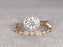 1.50 Carat Round Cut Moissanite and Diamond infinity Wedding Ring Set in Yellow Gold