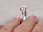 Solitaire 1 Carat Cushion Cut Morganite Engagement Ring in White Gold
