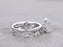 2 Carat Emerald Cut Moissanite and Diamond Halo Wedding Ring Set in White Gold