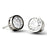 Bezel 2 Carat Round Cut Moissanite Stud Earrings in White Gold