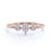 6 Stone White Diamond Minimalist Ring in Rose Gold