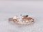 2 Carat Princess Cut Moissanite and Diamond Wedding Trio Ring Set in Rose Gold