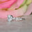 3.25 Carat Round Cut Wide Art Deco Solitaire Engagement Ring in White Gold over Sterling Silver