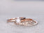 2 Carat Princess Cut Moissanite and Diamond Wedding Trio Ring Set in Rose Gold