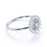 Delicate Dandelion Mini Stacking Ring with Round Shape Diamonds in White Gold