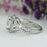 Final Sale: 3.25 Carat Round Cut Twisted Round Halo Engagement Ring in White Gold over Sterling Silver