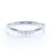 Elegantly Curved Mini Stacking Wedding Band with Round Diamonds in White Gold