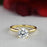 1.5 Carat Round Cut Solitaire Engagement Ring in Yellow Gold over Sterling Silver