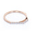 Minimalist Semi Eternity Stackable Wedding Ring  with Pavé Set Round Diamonds in Rose Gold