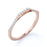 Minimalist Semi Eternity Stackable Wedding Ring  with Pavé Set Round Diamonds in Rose Gold