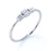 6 Stone Emerald Cut Diamond Stacking Wedding Ring Band in White Gold