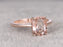 Solitaire 1 Carat Emerald Cut Morganite Engagement Ring in Rose Gold