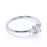 3 Stone Princess Cut Stacking Wedding Ring in White Gold