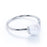 Sun and Moon Stackable Ring with a Natural Pearl and Diamonds in White Gold