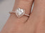 1.25 Carat Heart Shape Moissanite and Diamond Wedding Ring in Rose Gold
