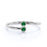 Slick Emerald Duo Mini Stacking Ring in Rose Gold