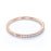 Classic Semi Eternity Stackable Wedding Ring with Round Diamonds in Rose Gold