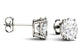 4 Prong 2 Carat Oval Cut Moissanite Solitaire Stud Earrings in White Gold