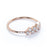 Dainty 9 Stone  Round Cut Diamond Stackable Wedding Ring Band in Rose Gold