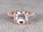 Antique Design 1.50 Carat Cushion Cut Morganite and Diamond Engagement Ring in Rose Gold