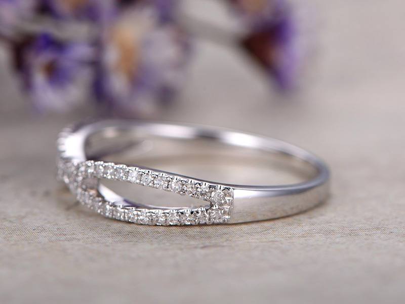 .50 Carat infinity Round Cut Diamond Wedding Ring Band in White Gold