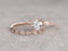 1.50 Carat Round Cut Moissanite and Diamond Wedding Ring Set in Rose Gold