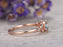 Classic Leaf Design 1.25 Carat Aquamarine and Diamond Wedding Ring in Rose Gold