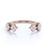 Elegant Open Stacking Wedding Ring Band with Round Diamonds in Rose Gold