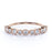 Semi Eternity Milgrain Stacking  Ring with Round Diamonds in Rose Gold