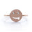 Emoji Stacking Ring with Round Shape Diamonds in Rose Gold